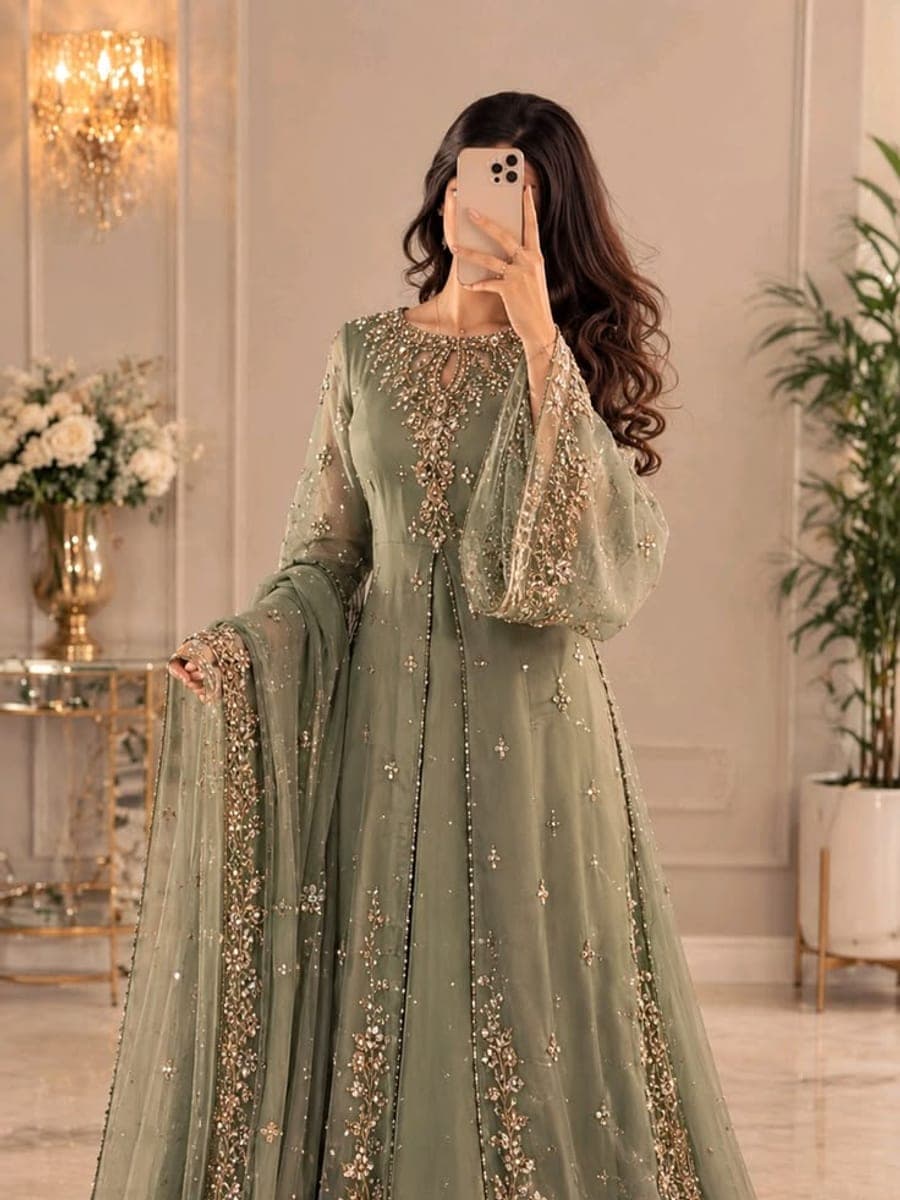 Pakistani Saree 06 — fabric view