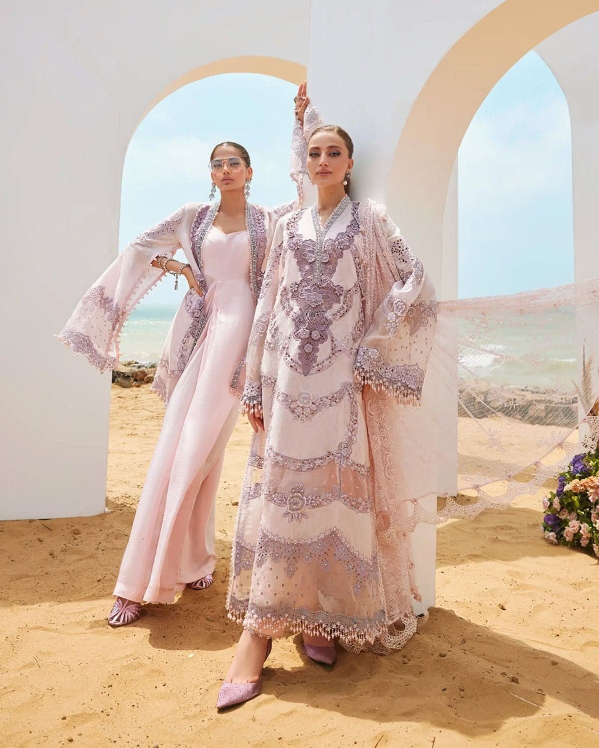 Three piece sets from the Sarmaya collection